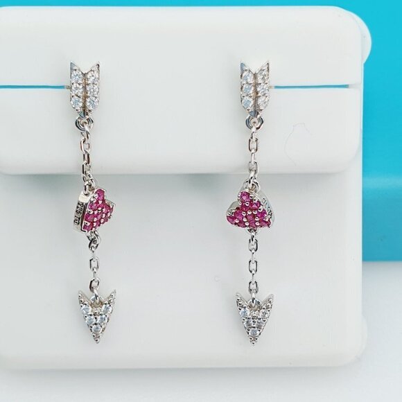 "925 Sterling Silver CZ Beautiful Earrings for Women, 1USPAR4254 - Picture 10 of 11